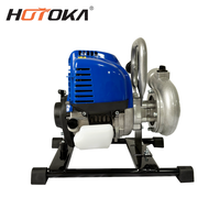 Pompa Air Portabel HOTOKA GX35 35.8cc 4 Tak Bensin 0.95kW 144F Mesin Penggerak Pompa Transfer Air Irigasi Pertanian