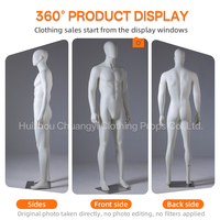 Mannequin homme grande taille en fibre de verre blanc pour présentation de vêtements formels