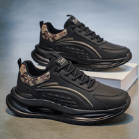 Chaussures pour hommes respirantes en maille à lacets, tendance printemps, dessus en PU, chaussures de sport, chaussures de marche, semelle souple absorbant les chocs, légères