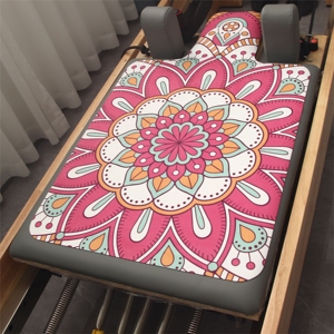 Tapis de yoga en caoutchouc PU personnalisé, écologique, pliable et portable, avec fonction antidérapante, incluant un tapis de Pilates Reformer - Matériau en daim - Product Image 4