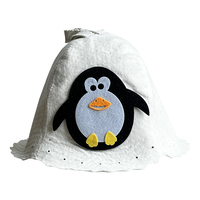 Restez au frais comme un pingouin dans la banya la plus chaude avec un chapeau de sauna en feutre de pure laine