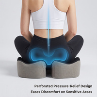 Coussin de siège de voiture ergonomique en mousse à mémoire de forme, confort pour les longues trajets, soutien lombaire et des hanches anti-fatigue pour le conducteur, 55D