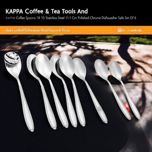 Lot de 6 cuillères à café en acier inoxydable (11,1 cm) KAPPA Chrome poli CVL100C6 - Product Image 3