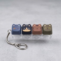 Porte-clés Clavier Anti-stress en PBT avec Capuchon de Touche Chat Mignon, Clavier Numérique, Pendentif, Jouet Testeur de Switch Mécanique, Cadeau