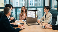 Monitor de Pantalla Triple 2026 Nuevo 3*18.5" Portátil con un Solo Cable para Reuniones Pequeñas Monitores de Pantalla Táctil y Ordenador Portátil