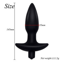 Huawen HW-WM200847 Plug anal en silicone avec 10 fréquences pour hommes et femmes - Jouet pour adultes BDSM