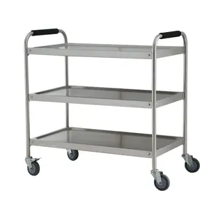 Sterke Rvs 3 Layer Mobiele Food Service Trolley