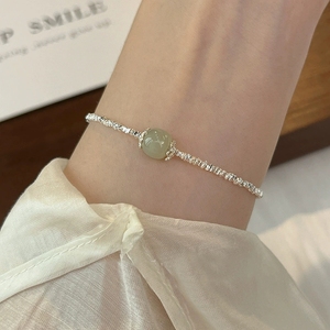 <span class=keywords><strong>Bracelet</strong></span> fragment de <span class=keywords><strong>jade</strong></span> de style chinois en argent sterling FY-SL351 S925 pour femmes et enfants accessoire haut de gamme polyvalent - Product Image 4