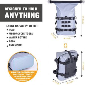 Sac de rangement pour moto, sacoche de coffre, sacoche de siège arrière, sacoche de casque, sacoche de voyage en cuir imperméable, sacoche de scooter, sacoche de selle - Product Image 4