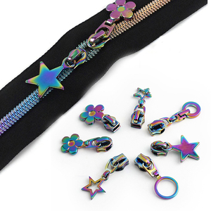 5 # thân thiện với môi màu kim loại dây kéo puller Nylon dây kéo kéo áo khoác túi zip Bộ dụng cụ sửa chữa cầu vồng trượt - Product Image 5