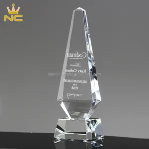 Bulk Wholesale Excellence Glass Tower Trophy Award Crystal