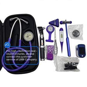Kit de stéthoscope médical portable avec otoscope - Outils de diagnostic multifonctionnels pour infirmières/médecins (étui violet/rouge/bleu) - Product Image 5