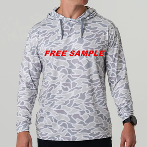 Kemeja Pancing Camo Hitam Ringan Khusus, Cepat Kering, Bernapas, Hoodie Pancing UPF 50, Kemeja Performa Lengan Panjang - Product Image 5