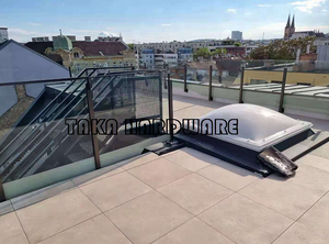 Hot Sale Balcony Post Railing Outdoor Terrace Stainless Steel Black Glass <strong>Balustrade</strong> <strong>Designs</strong> - Product Image 3