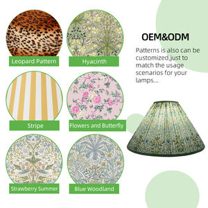 <span class=keywords><strong>Paralume</strong></span> Plissettato Fatto a Mano Stile Impero, Ecologico, con Stampa a Fungo, per Uso Interno - Product Image 5