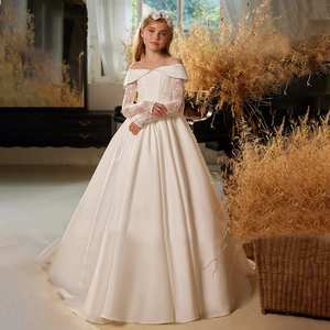 Abito bianco <span class=keywords><strong>per</strong></span> bambini abito da sposa principessa <span class=keywords><strong>bambina</strong></span> abito Pompadour - Product Image 2