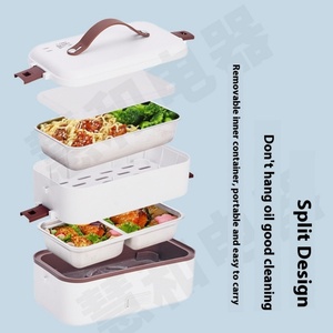 Lightweight <b>Plug</b>-<b>In</b> Electric Multi-Layer Heating Stainless Steel Energy Efficient Class Household Portable 1L Capacity Lunch Box - Product Image 3