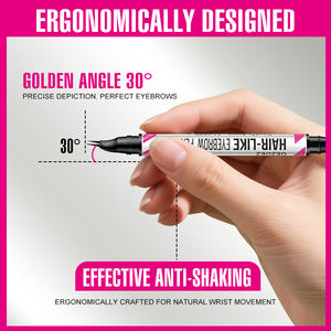 Lot de 3 stylos contour pour sourcils imperméables avec embouts micro-fourche à trois branches pour créer des sourcils d'apparence naturelle sans effort - Product Image 2