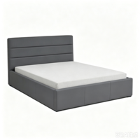 Lit double en bois rembourré avec cadre capitonné, collection 2026, design de créateur