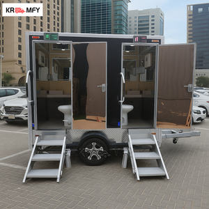 Toilettes et douches mobiles en acier 2026, salle de bain portable de luxe, remorque de toilettes pour utilisation en parc - Product Image 3