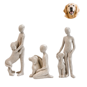 Escultura de Perro Pintada a Mano en Resina, Decoración Artística para el Hogar, Oficina, Sala de Estar, Dormitorio, Regalos Conmemorativos para Amantes de Mascotas - Product Image 1