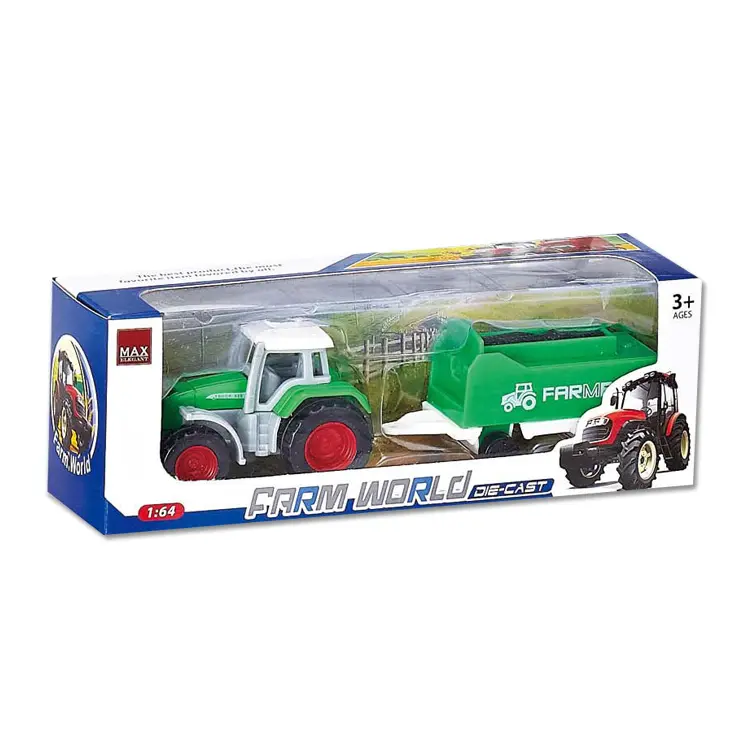 2021 New Promotion 1/64 Kinder Outdoor Alloy Diecast Pull Back Reibung Farm Truck Auto Spielzeug für Kinder