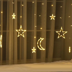 Ins Moon Star LED Curtain coloured chuỗi ánh sáng cho bữa tiệc và cửa sổ đám cưới trang trí - Product Image 5