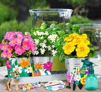 Bricolage de fleurs pour enfants, kit d'outils de culture, peinture et plante, ensemble d'outils de jardin, artisanat, bricoleur