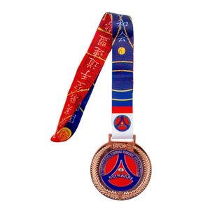 Médaille sportive en alliage de zinc avec ruban, fabrication en gros en usine, récompense 3D personnalisée, médaille de marathon, médaille d'or - Product Image 5