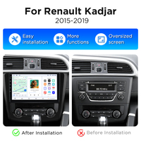 Radio para coche Junsun con unidad principal Android de 9 pulgadas y cámara de respaldo para Renault Kadjar 2015-2017, ventilador de refrigeración incorporado, navegación GPS para coche