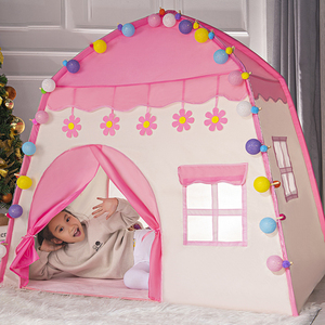 <span class=keywords><strong>Tente</strong></span> de jeu pour enfants de 4 à 6 ans, style château de princesse, couleur rose clair et bleu, pour 1 à 2 personnes, intérieur/extérieur, grand espace - Product Image 3