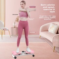 Disque d'exercice abdominal intelligent en plastique avec affichage numérique, silencieux, pour la maison, avec comptage automatique et cordes de résistance pour brûler les graisses
