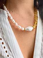 Nouveauté été Collier ras de cou en pierre turquoise perlée Mode Collier en pierre naturelle perlée pour femmes Accessoires faits à la main