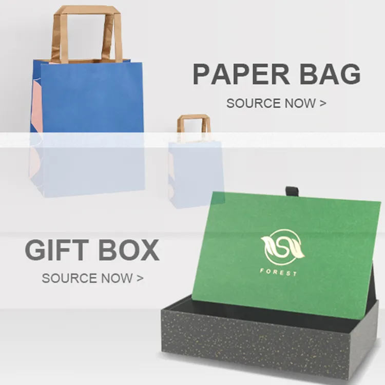 Sacos de compras de papel adesivo com logotipo personalizado e alça
