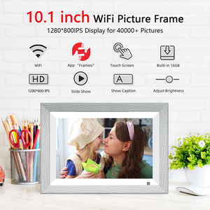 10.1 inch bằng gỗ phong cách trắng/xám/Vàng/Nâu trường hợp bằng gỗ tùy chọn frameo màn hình cảm ứng <span class=keywords><strong>Wifi</strong></span> ảnh kỹ thuật số khung ảnh - Product Image 5