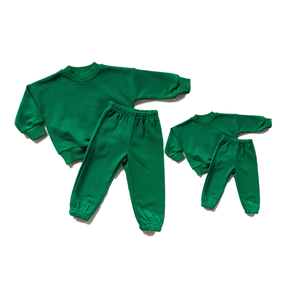 Mommy and Me Sweatsuit 2pcs Custom Puff Print Crewneck <strong>Jumper</strong> Oversized Fleece Sweatpants Tracksuits Jogger Suit <strong>Family</strong> Outfits - Product Image 2