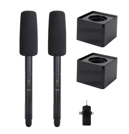 Wireless Interview Microphone Mobile SLR Camera Dedicated to News Reporters Outdoor Street Noise Cancelling Handheld Microphone