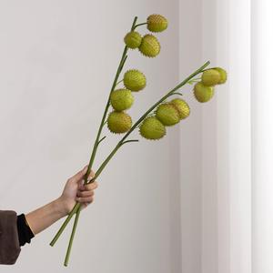 Meng Jie - Flor Decorativa Artificial de Algodón Verde, 30-100 cm, PVC Suave, Decoración de Pared para Sala de Estar - Product Image 2