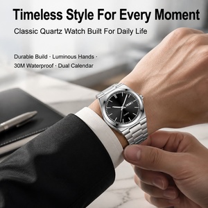 Relojes de Cuarzo para Hombre de Alta Calidad, Bajo MOQ, Personalizados, de Lujo, con Correa de Acero Inoxidable, OEM/ODM, Diseño Clásico de Lujo - Product Image 4