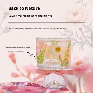 Lilin Dalam Ruangan Campuran Lilin Kedelai Buatan Tangan Kotak Hadiah Mewah Suvenir Pernikahan Dalam Ruangan Grosir Pewangi - Product Image 3