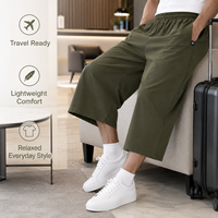 Pantalon large pour homme avec logo personnalisé, taille élastique, mélange de coton, coupe ample, pantalon décontracté