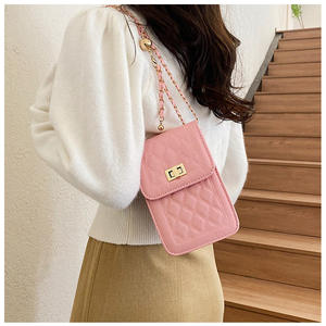 Bolso de mano para teléfono, bolso de mano acolchado con diamantes a la moda para mujer, bolso cuadrado bordado versátil, bolso de hombro con hebilla de Hardware para mujer - Product Image 2