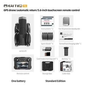 Sin escobillas HOSHI <span class=keywords><strong>KAI</strong></span> TWO Pro RC GPS Drone <span class=keywords><strong>3</strong></span>-Axis Gimbal 8K HD Cámara Plegable Fotografía Aérea RC Quadcopter - Product Image 5