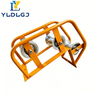 Rouleau de guidage industriel triple en aluminium YILI, poulie d'entrée robuste pour outil professionnel de tirage de câbles de télécommunications souterrains