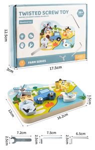 Banc d'outils en bois, jouets de construction, jouets STEM, pour enfants d'âge préscolaire de 3, 4, 5 ans, cadeau d'anniversaire pour garçon, boîte à outils pour enfants avec perceuse - Product Image 6