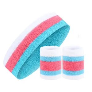 Sports Running Polyester Wristband Tennis Headband For Sweat