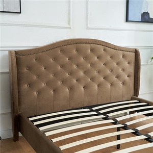 <span class=keywords><strong>Lit</strong></span> moderne <span class=keywords><strong>en</strong></span> tissu velours brun capitonné, <span class=keywords><strong>convertible</strong></span> et extensible, confortable, <span class=keywords><strong>double</strong></span>, queen, king size, avec un style doux - Product Image 5