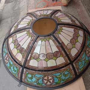 Cúpula de Vidrio Sólido Personalizada, Estilo Tiffany, Estilo Europeo, Vidrio Emplomado de Alta Transmitancia de Luz, Iluminación Decorativa para Techo - Product Image 2