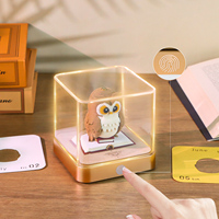 Cube mémo panoramique en papier découpé au laser, motif hibou magique, calendrier artistique, objet de collection fantaisie pour bureau, cadeau créatif en papier artisanal