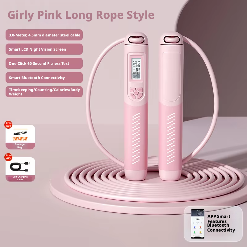 Long rope-pink eva zipper bag